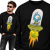 BLUZA ŚMIESZNA  ALIEN CANNABIS